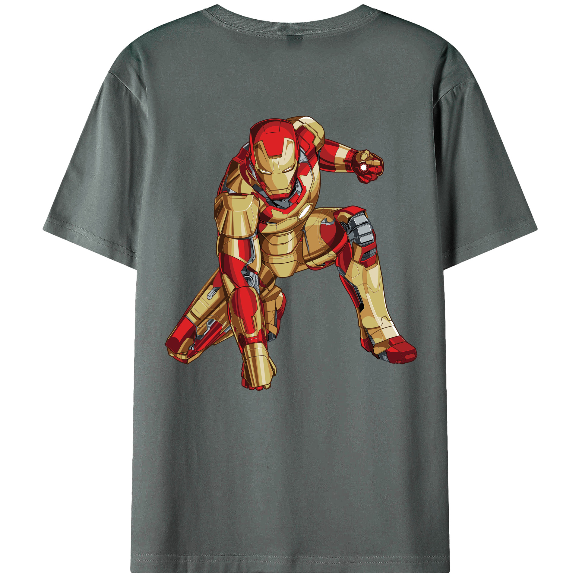 （画像用） アベンジャーズ The Avengers 綿100％ メンズ半袖Tシャツ（バックプリント） 通気性